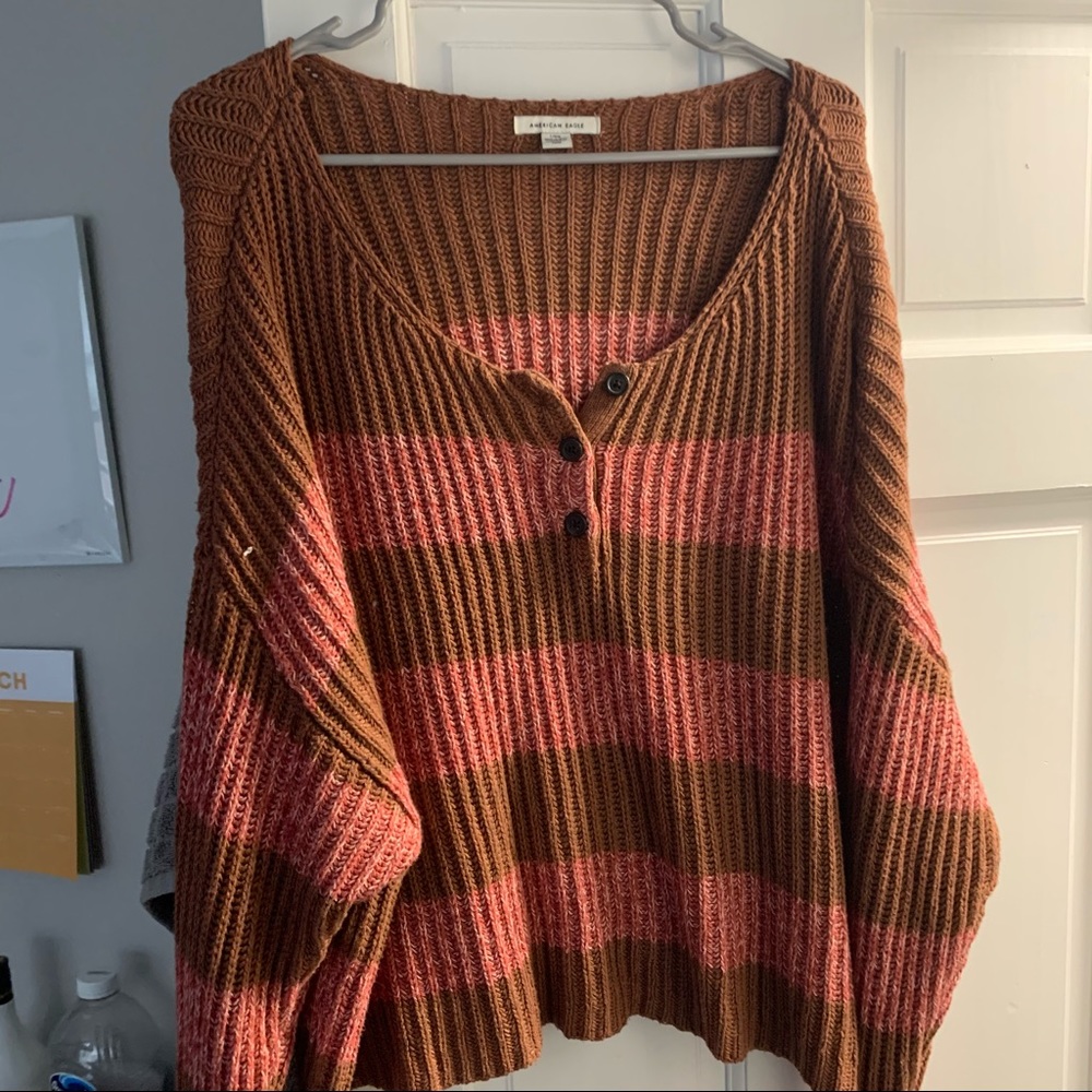 American eagle striped sweater L